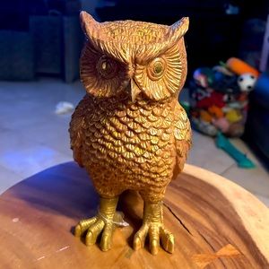 Gold plastic owl